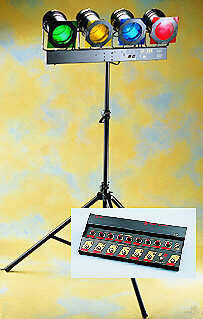 image 1 LP-304 Light-Pro Dimmer Bar with Four 300-Watt Par56 Cans
