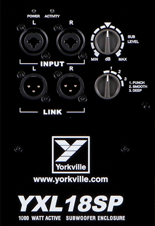 YXL18SP's back panel